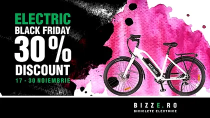 Electric Black Friday pentru clienții Bizze: Cumpără-ți bicicleta electrică la super preț! [P]