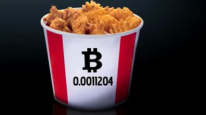 La KFC, poți cumpăra pui cu Bitcoin la suprapreț