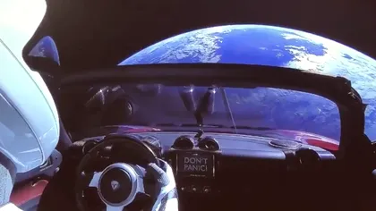 Elon Musk a dezvăluit ultima fotografie cu Starman și Tesla din spațiu
