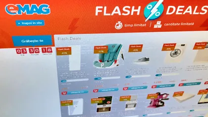 eMAG: Flash Deals îți aduce oferte excelente la sute de produse