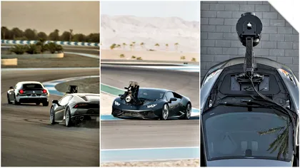 Un Lamborghini pentru Hollywood: ține pe capotă o cameră mai scumpă decât mașina