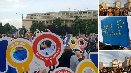 Protest în București: ce acuză oamenii din Piața Victoriei