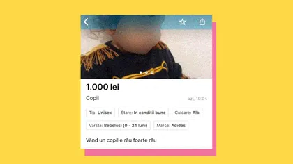 Anunțul bizar sau extrem de stupid de pe OLX: Vând un copil rău