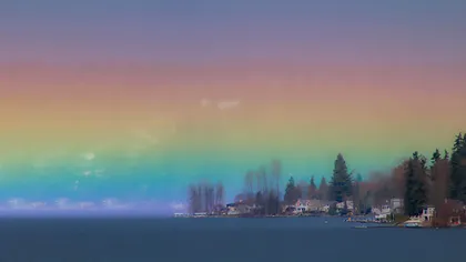 A imortalizat un curcubeu orizontal, iar știința din spate este fascinantă