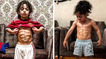 Copilul de șase ani plin de mușchi pare Photoshop, dar există o explicație științifică