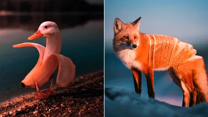 Aceste fotografii suprarealiste fuzionează într-un mod inteligent animalele cu mâncarea