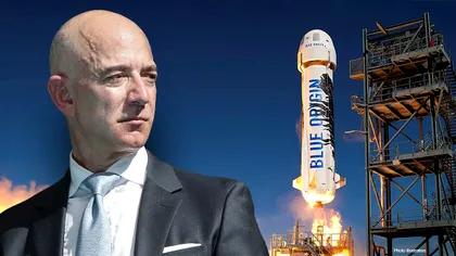 Locul în prima cursă spațială comercială, vândut la licitație: cât te costă să stai lângă Jeff Bezos