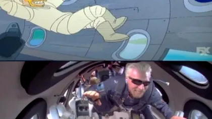 Richard Branson în spațiu: The Simpsons au prezis-o și pe asta