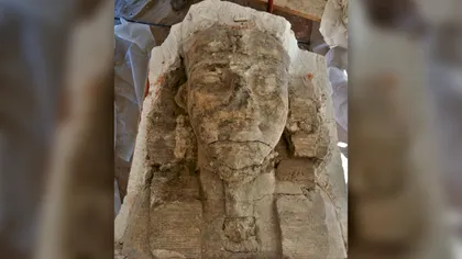 Descoperire arheologică impresionantă: două statui colosale ale Sfinxului, în interiorul unui templu egiptean antic