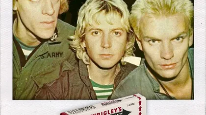Drumul spre celebritate a trupei lui Sting, The Police, „pavat” cu gumă de mestecat Wrigley's