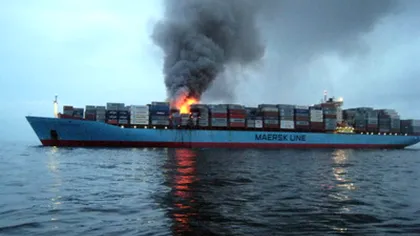 O navă a luat foc în portul Midia. Pompierii intervin de urgență