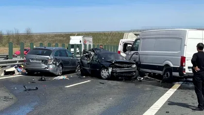 Trei oameni au murit, în urma unui accident grav pe autostrada A1, în Timiș. Printre victime se afla un copil de doi ani