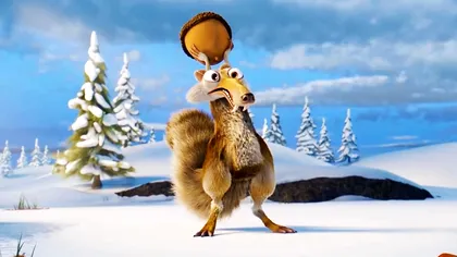 VIDEO Veverița Scrat mănâncă, în sfârșit, ghinda, după 22 de ani! Cel mai îndrăgit personaj din Ice Age, într-un clip triumfător