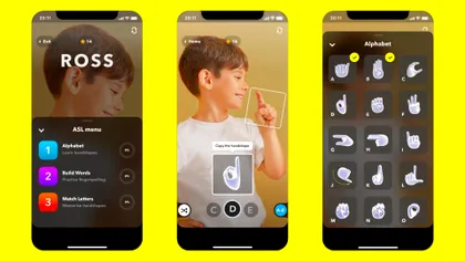 Următorul pas spre globalizare și incluziune: Snapchat te învață limbajul semnelor