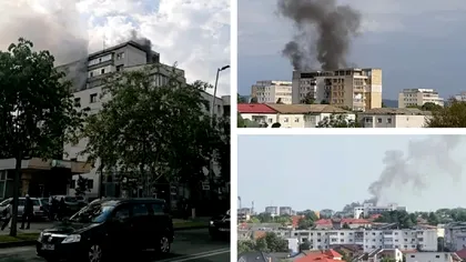 Incendiu uriaș la un bloc cu 10 etaje din Bacău. 80 de persoane au fost evacuate de urgenţă