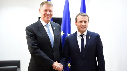 Klaus Iohannis s-a întâlnit cu Emmanuel Macron la Baza Kogălniceanu