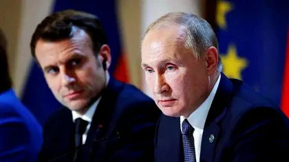 De ce Putin și Macron nu se mai sună? Kremlin: Franța este o „țară neprietenoasă” cu Rusia