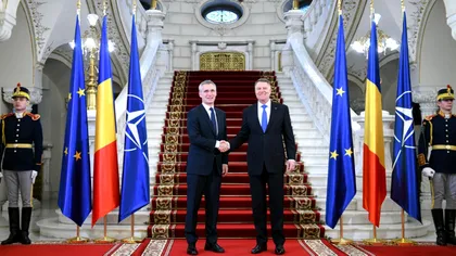 FOTO Delegaţia NATO, în frunte cu Jens Stoltenberg, a ajuns la Bucureşti. Iohannis: „Găzduim aproximativ 5000 de militari aliați”