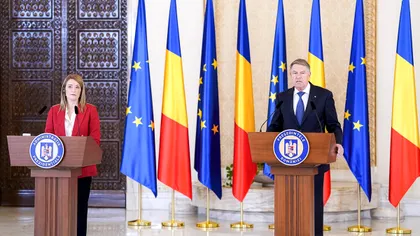 Iohannis reacționează în scandalul de corupție din PE. Ce a spus de față cu Roberta Metsola