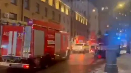 Incendiu la Ministerul rus de Interne. Pompierii intervin VIDEO