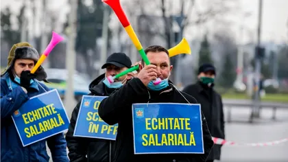 Protest MAI în fața Guvernului. Ce nemulțumiri au polițiștii români FOTO