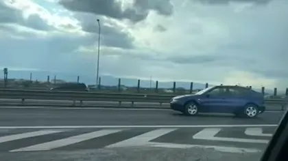 Un șofer, filmat pe contrasens, pe Autostrada A1. Bărbatul este căutat de polițiști. Video