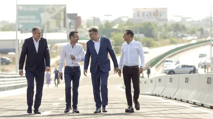 Pasajul rutier suprateran din Capitală din zona Autostrăzii Soarelui, deschis. Cum i-a lăudat Ciolacu pe Băluță și Negoiță