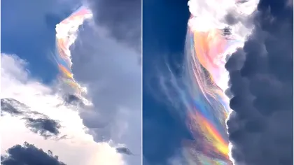 Ce este curcubeul de foc. Fenomenul extrem de rar ce a apărut ieri pe cer. Video