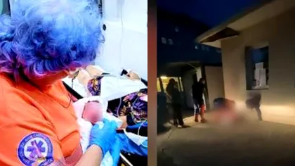 Dosar penal după ce o tânără din România a născut pe trotuarul din fața spitalului: noroc cu echipajul de la ambulanță