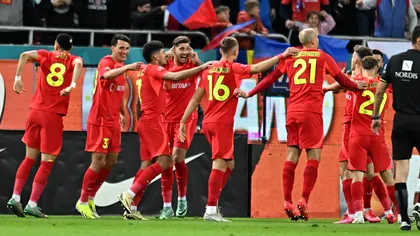 FCSB - Rapid 2-2. Liderul pierde primele puncte în play-off, dar e tot mai aproape de titlu. Record de asistență pe Arena Națională