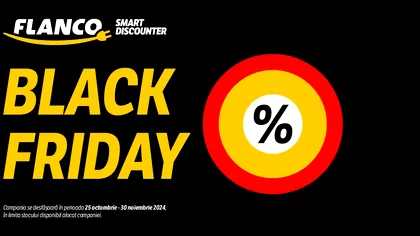 Black Friday la Flanco. Magazinul a dat startul la reduceri: Ce îți poți cumpăra cu doar 149 de lei până pe 30 noiembrie