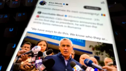 Elon Musk publică pe X o fotografie cu Călin Georgescu și un mesaj succint despre România