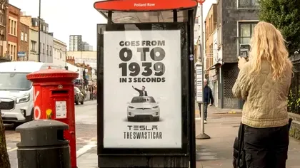 Campania publicitară care lovește Tesla: „Nu cumpăra un Swasticar”
