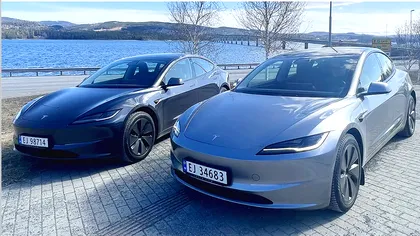 Autostradă sau drum național? Ce au descoperit norvegienii cu două Tesla Model 3 identice