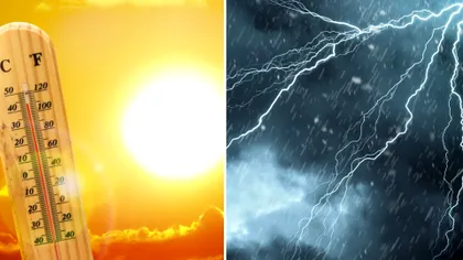 Furtuni electrice în România. Meteorologii AccuWeather anunță când se strică vremea