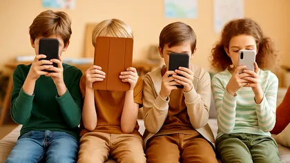 Copiii din România, dependenți de internet: 1 din 6 elevi consideră importante provocările periculoase de pe rețelele sociale