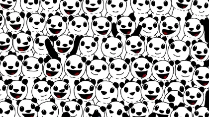Testul care îţi arată cât de bine stai cu atenţia. Poţi găsi mingea de fotbal ascunsă printre panda în 4 secunde?
