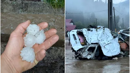 Vremea a făcut prăpăd în nordul țării. Furtunile violente și grindina uriașă au lăsat în urmă dezastru. Cod roșu de inundații, o persoană a murit