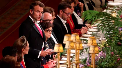 Ce au mâncat Emmanuel şi Brigitte Macron la banchetul organizat la Castelul Windsor. Cocktailul din meniu care a făcut furori. Regele Charles: 