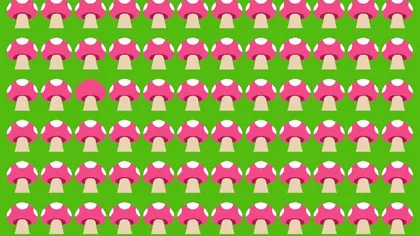 Crezi că ai un IQ de 151? Găsește ciuperca diferită în acest desen. Provocarea virală îi încurcă pe mulți