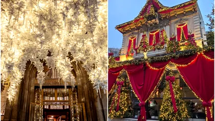 Cele mai frumoase clădiri din Bucureşti înainte de Crăciun: sunt decorate special, turiştii străini le laudă