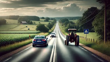 Depășirea pe linie continuă în România, conform Codului Rutier. Singurele situații în care scapi fără amendă