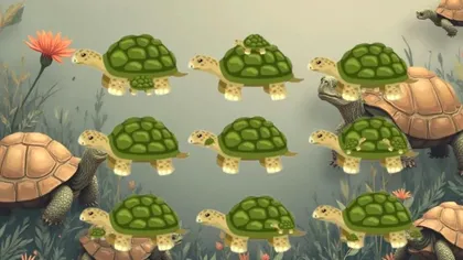 Găseşte cele 20 de ţestoase în 20 de secunde. Test de perspicacitate