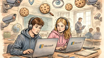 Microsoft, acuzată de încălcarea GDPR: cookie-uri de urmărire ar fi fost instalate ilegal pe dispozitivele elevilor