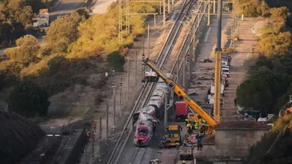 Un alt accident feroviar în Spania. Este al treilea în câteva zile, un tren s-a ciocnit cu o macara