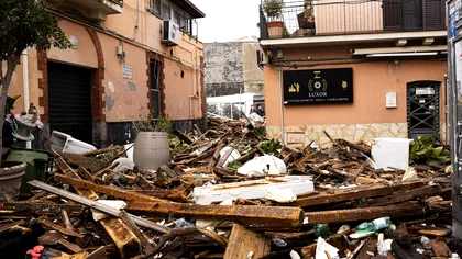 Imagini cu dezastrul lăsat în urmă de ciclonul Harry în Sicilia. Pagube uriașe după fenomenele meteo extreme
