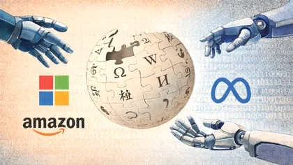 Wikipedia bate palma cu giganții din inteligență artificială, după ce Microsoft, Amazon și Meta i-au luat toate informațiile