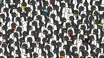 Eşti un expert în detalii dacă observi pisicile ascunse în imagine în mai puţin de 45 secunde. Pinguinii te vor păcăli