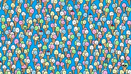 Test de atenţie. Găseşte acadeaua ascunsă printre zecile de îngheţate. Ai doar 11 secunde la dispoziţie