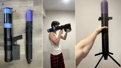 A construit acasă un lansator de rachetă ghidată cu doar 400 de lei (96 $) și o imprimantă 3D banală. Ce poate face invenția